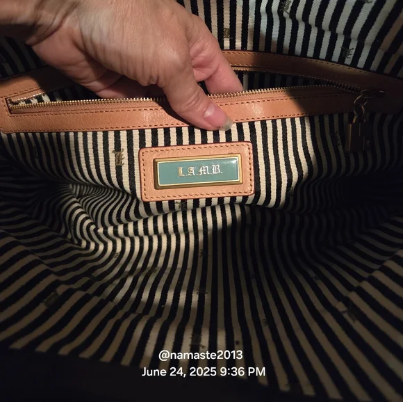 L.A.M.B Gwen Stefani Marigold Carlisle Clutch Designer Leather Celebrity #149 - Picture 3 of 13